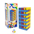 Elmer Tumble Tower Game - Wooden Stacking Set With Dice